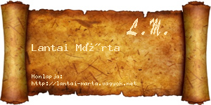 Lantai Márta névjegykártya